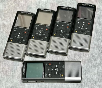 LOT OF 5 OLYMPUS DIGITAL VOICE RECORDER VN-8100PC MP3 USB W/ BATTER IES - TESTED