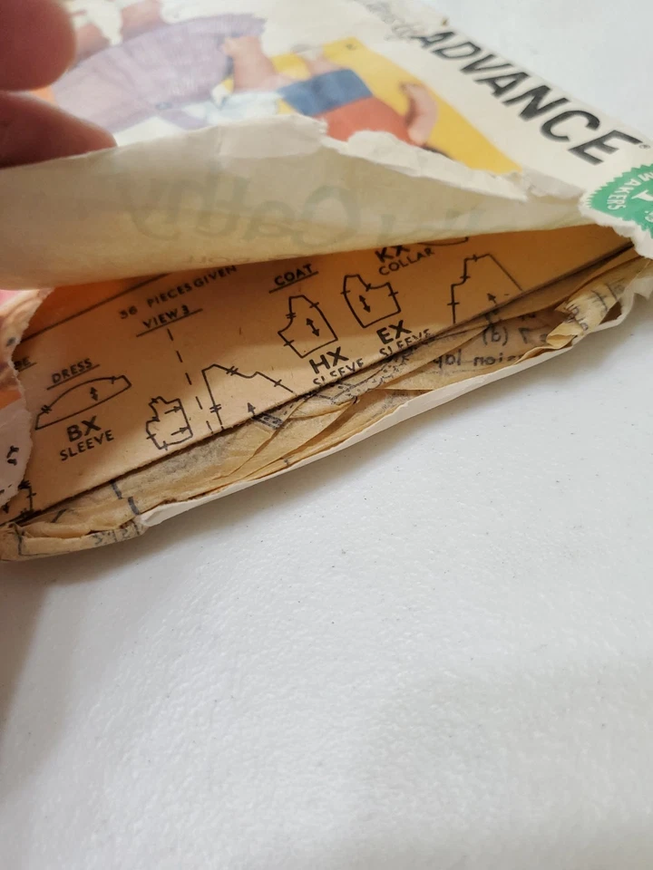 1960s Pattern for Chatty Cathy Doll by Advance Easy Sew 4 Patterns #2897 CUT - Image 3 of 3