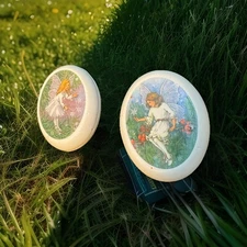 Vintage Avon Enchanted Land Soap Set Winter Floral  Fairy Flower Garden Fancy