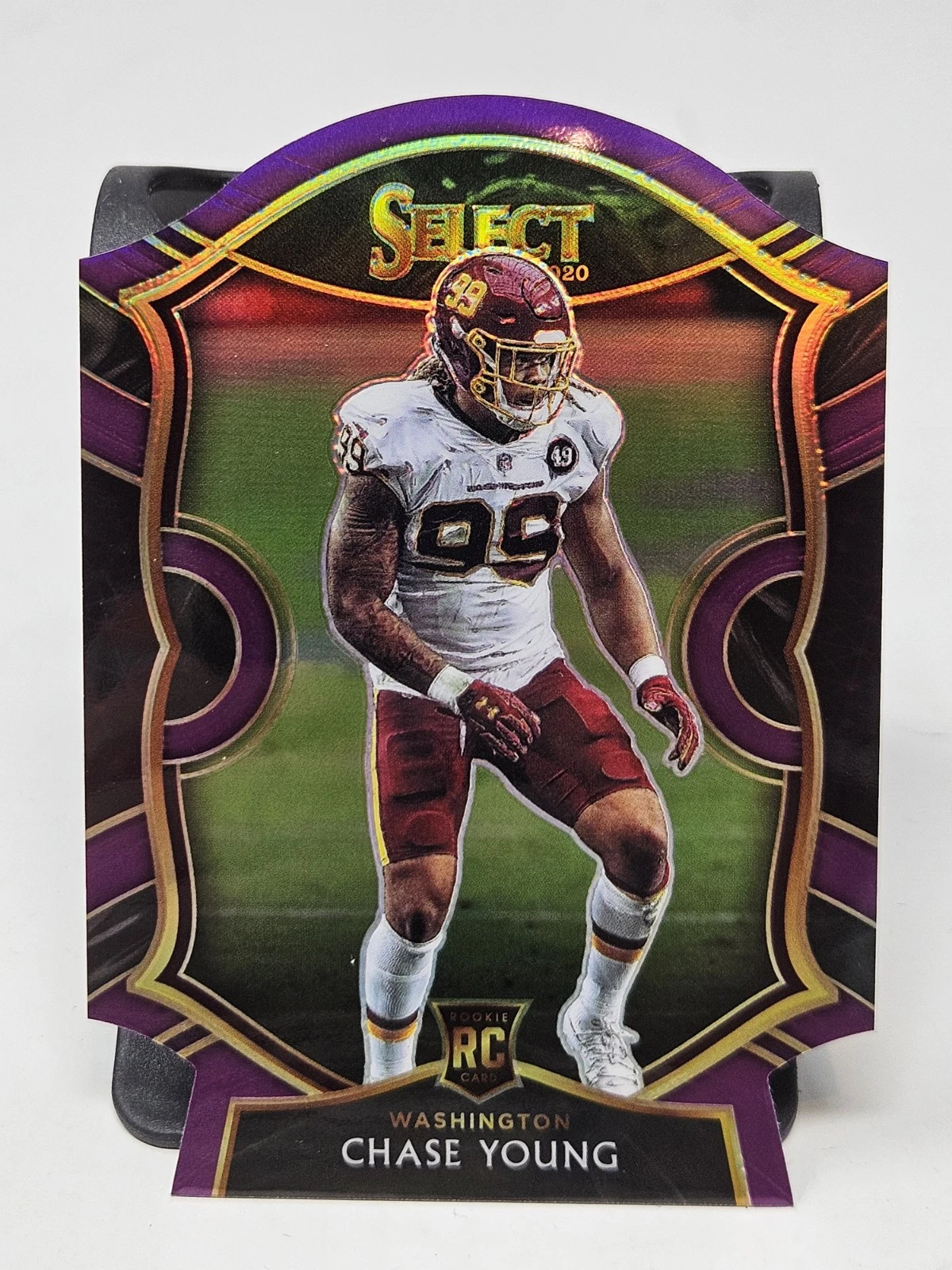 2020 Panini Select - Concourse Purple Prizm Die-Cut #64 Chase Young (RC)