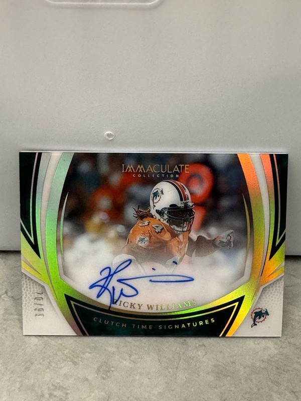 Panini 2025 Immaculate Clutch Time Signatures Ricky Williams Auto #CTS-RWS 70/99
