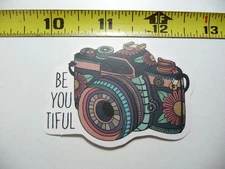 BEAUTIFUL CAMERA SMALL STICKER DECAL HIKING CAMPING WOODS NATURE HIKE