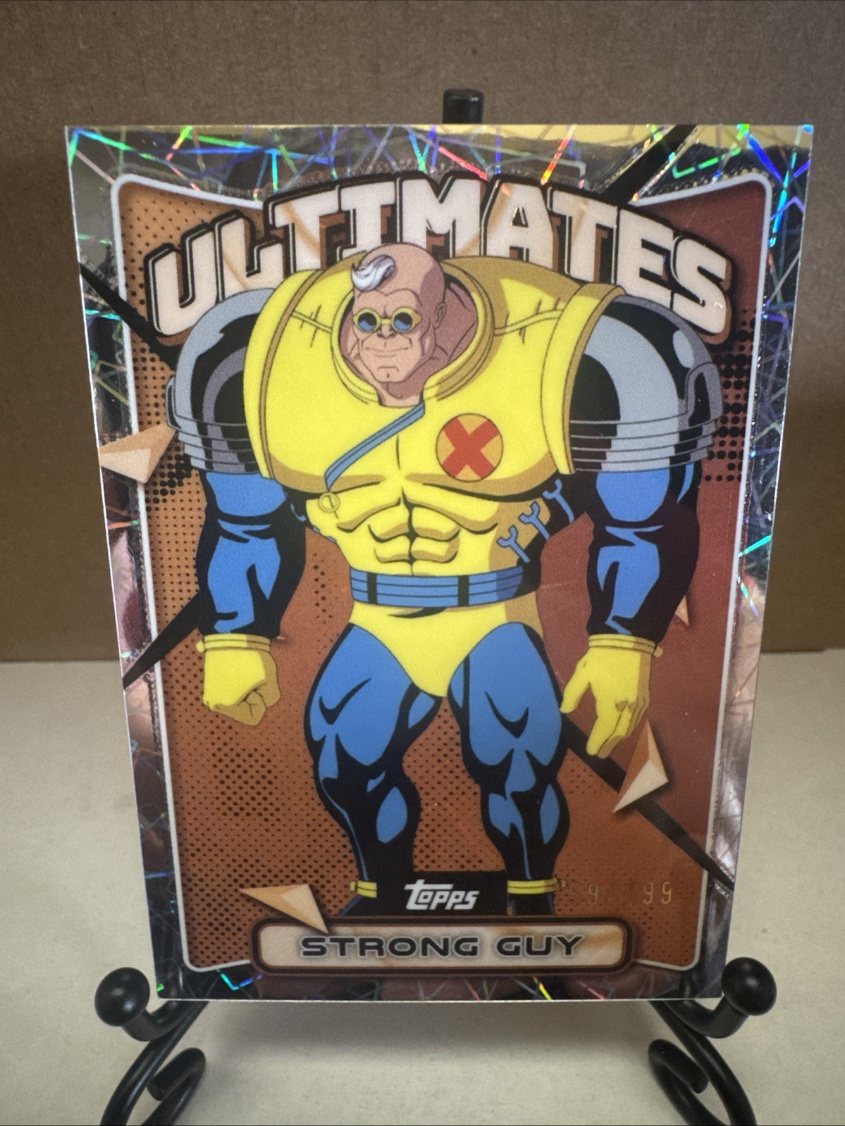2025 Topps Finest X-Men '97 Ultimates Laser Refractor Strong Guy #15 Marvel /199