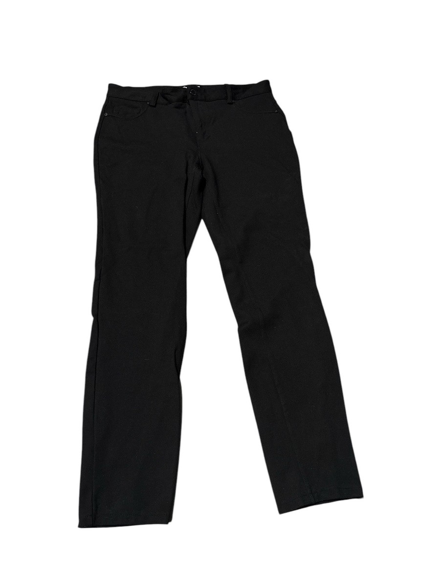 Dkny Women Black Dark Wash Stretch Skinny Pant Size Medium