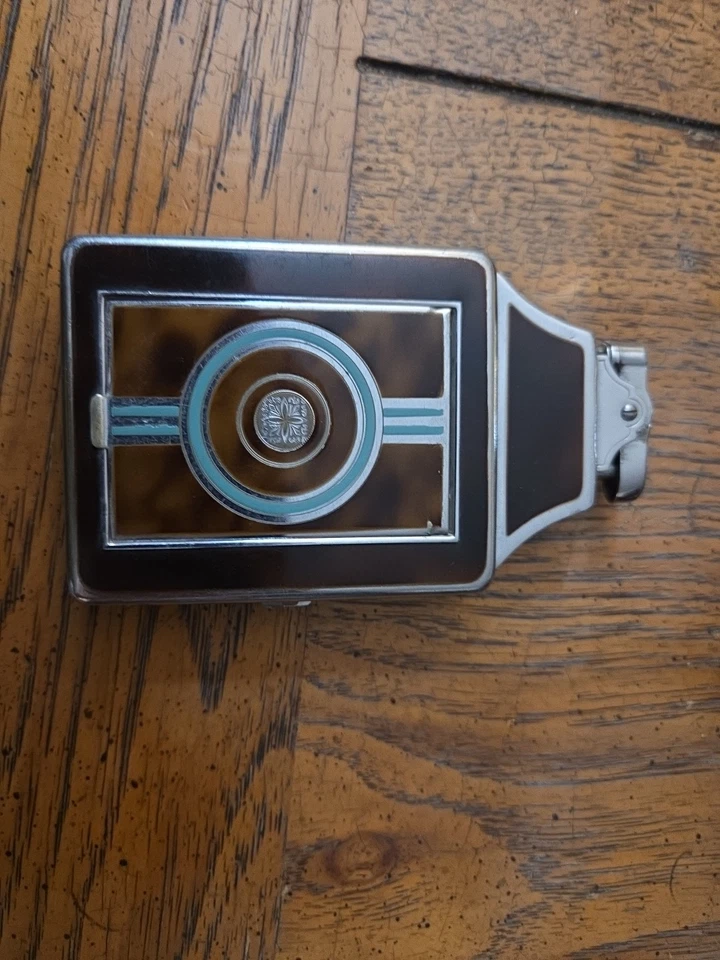 Rare Design Ronson Masterpact Ladies Cigarette Case Lighter Makeup Compact - Image 3 of 4