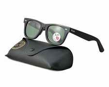 Ray-Ban Sunglasses RB2140 Original Wayfarer Black Frame Green Lens 54mm Unisex