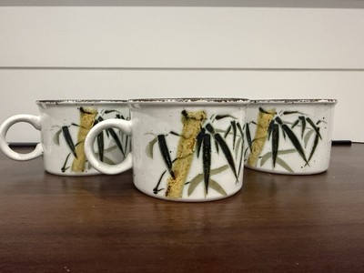 Set 4 Stonehenge Midwinter Rangoon Bamboo Ceramic Coffee Tea Mug England