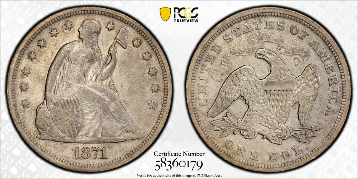 1871 Year Seated Liberty US Dollars (1840-1873) for sale | eBay