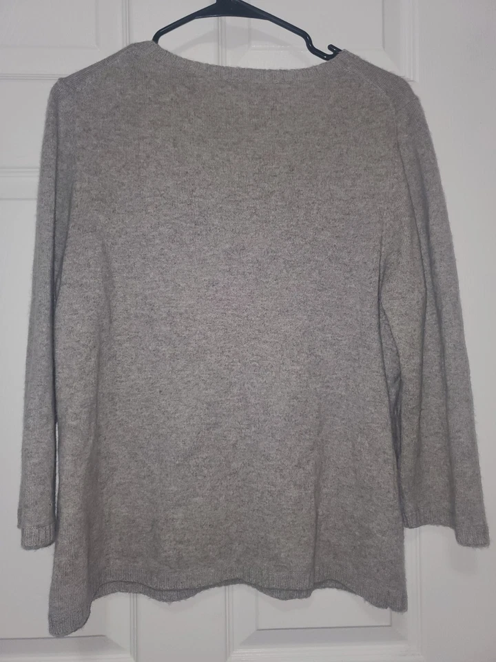 Suéter Lord and Taylor Gris Cachemira XL-2 Capas Foto 4 de 4