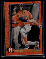 2025 Topps Chrome #239 Jeremy Peña Orange Logofractor Refractors