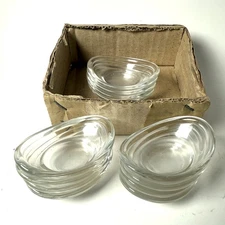 Vintage Clear Glass Salt Cellar Mini Dishes Duralex Made In France Set Of 12
