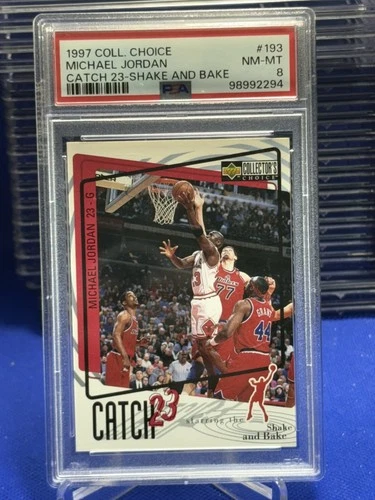 1997 Collector's Choice Catch 23 Michael Jordan Card #193 PSA 8 NM-MT  BULLS