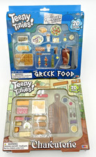 Lot of 2 -Teeny Tinies Greek Food  Charcuterie Board-Dollhouse Miniature - NEW 
