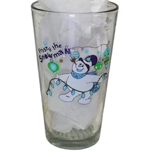 Frosty The Snowman Pint Glass Tumbler Winter Christmas Cartoon Collector Icup