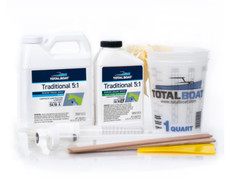 5:1 Epoxy Resin Kit Fast Hardener, Marine Grade Epoxy for Fiberglass Wood Repair