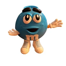 M&MS Vintage 1997 Blue Pocket Dispenser Candy Peanut Chocolate Mars Mini Toys