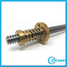 Brass Anti backlash nut - small flange size and hole pattern - T8x8 or T8x2