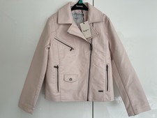 Pepe Jeans Girl's Leather Effect Biker Jacket Size 10 Years Brand New Rrp£95