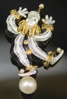 KJL KENNETH J. LANE Enamel Jeweled Balancing Clown Pin — photo 4