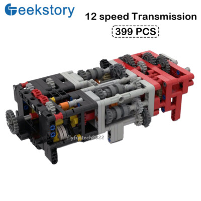 Technic Parts MOC 12 Speed Transmission Model Building Block Kit for le*go