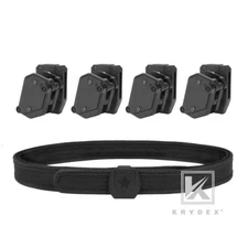 KRYDEX IPSC USPSA 3-Gun 4x Pistol Magazine Holsters Mag Pouches w/ Shooting Belt