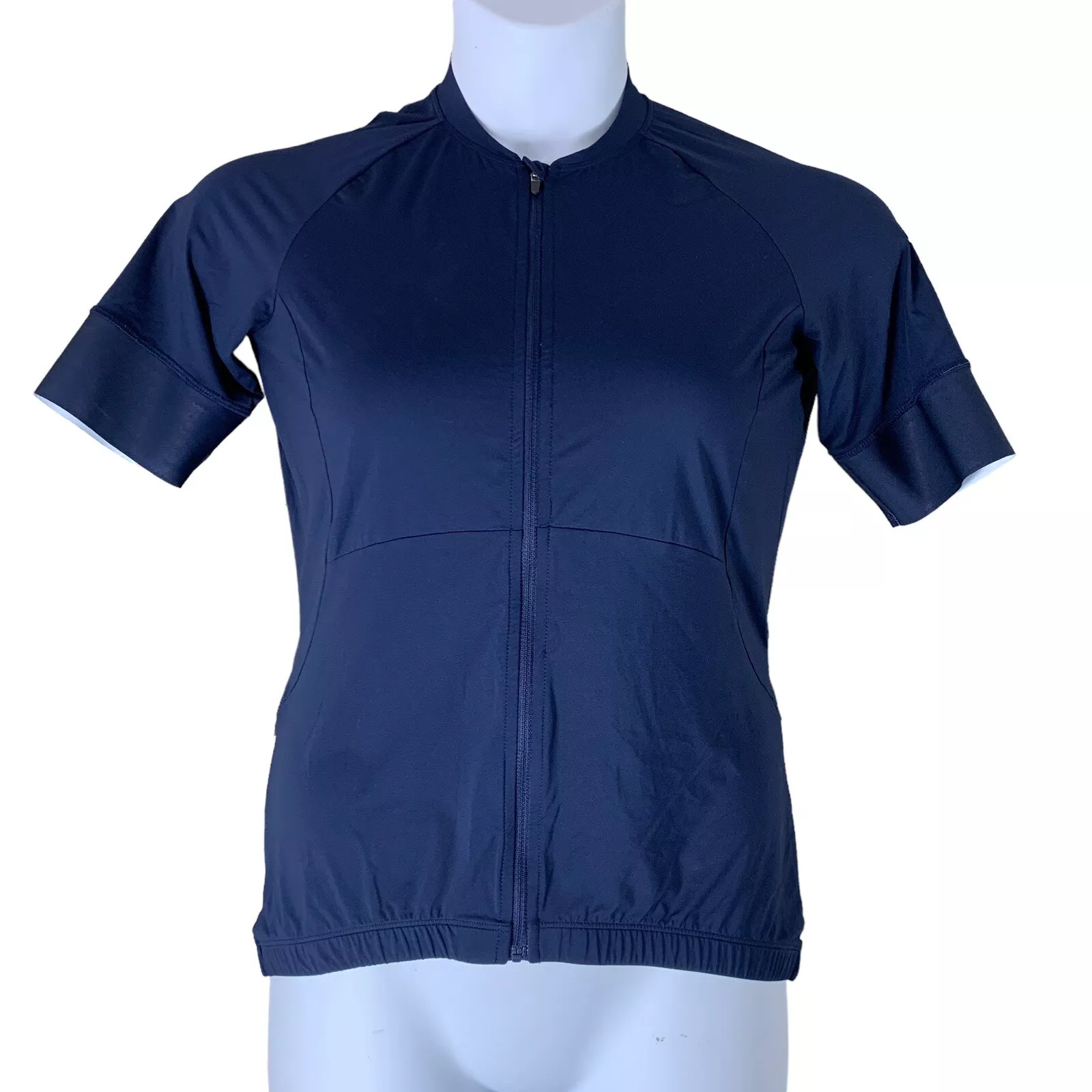 sweaty-betty cycle jersey short sleeve slim fit zip up shirt
