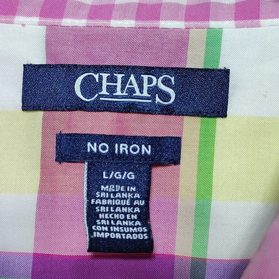 Camisa a cuadros Chaps para mujer talla grande sin plancha multicolor con botones Foto 3 de 4