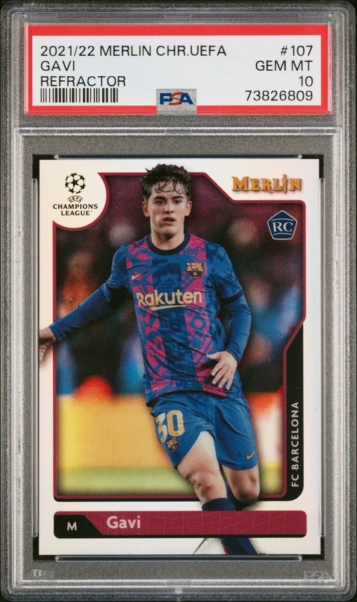 貴重　2021-22 Topps Merlin Renaissance マウント 2021 Merlin UEFA Champions League Gavi Renaissance #R8 PSA 9