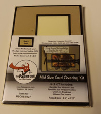 The Paper Cut Mid Size Card Overlay Kit Pre-Cut windows A-6 Fossil Black Cream