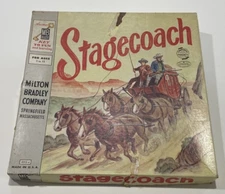 Rare 1958 Milton Bradley MB - Stagecoach Board Game - Incomplete