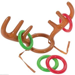 Christmas Party Game - Reindeer Antler Ring Toss Inflatable Holiday Class Game