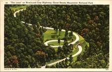 Loop Fewfound Gap Highway Great Smoky Mountains National Park Postcard used 1950