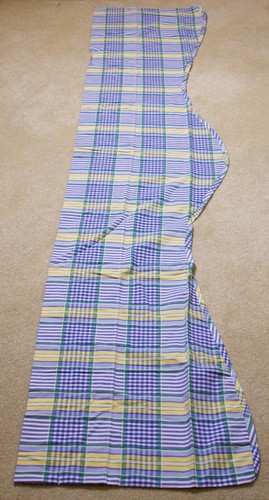 Waverly Valance Home Valley Plaid Lake Buckingham Blue Yellow Scalloped 79x18 - Picture 7 of 12