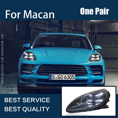 Pair Full LED Headlights Start Animation For Porsche Macan 2014-2022 Front Lamps - Picture 5 of 17