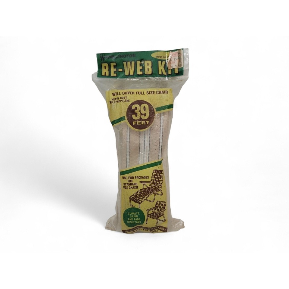 Vtg Lawn Chair Re Kit Wellington Striped Replacement Straps Yard