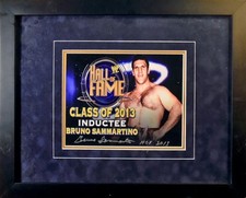 Bruno Sammartino Signed/Framed HOF 2013 Commemorative 8 x 10 w/JSA
