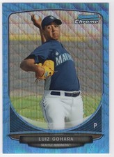 LUIZ GOHARA 2013 Bowman Chrome BLUE WAVE REFRACTOR ROOKIE #BCP215