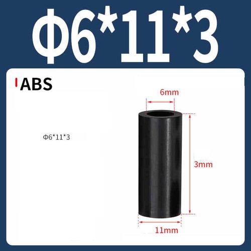 Kunststoff-Abstandshalter, Schwarz, Ø 3-12mm (M3-M12) für diverse Anwendungen - Picture 157 of 220