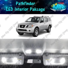 White LED Lights Package Kit for Nissan Pathfinder 2005-2012 Interior Lights