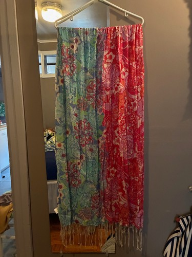 Lily Pulitzer Silk Cashmere Fringed Scarf