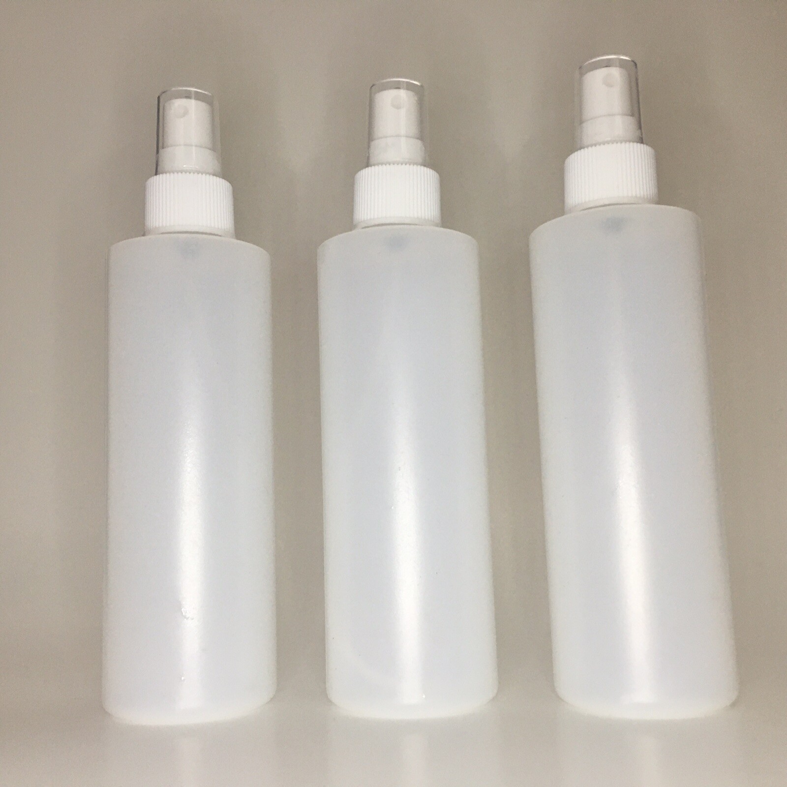 8 oz Plastic Spray Bottle With Cap, Fine Mist Pump Sprayer (Pack of 3)