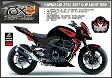 ADESIVI stickers MOTO KIT per KAWASAKI Z 750 / Z750R 2007 replica CUP light red