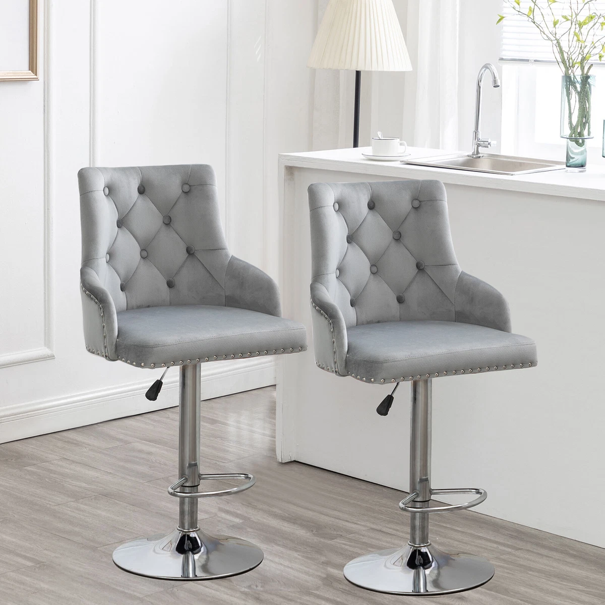 Bar stools with tufted back deals