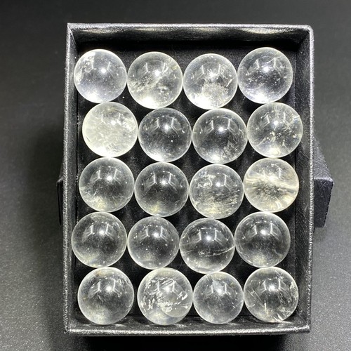 20pcs Natural Mixed Ball Quartz Crystal Spheres 15mm+ - Reiki Healing Stones With Storage Box