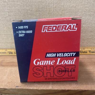 EMPTY Vintage Federal High Velocity Game Load Shotgun Shell Box 20ga Hunting