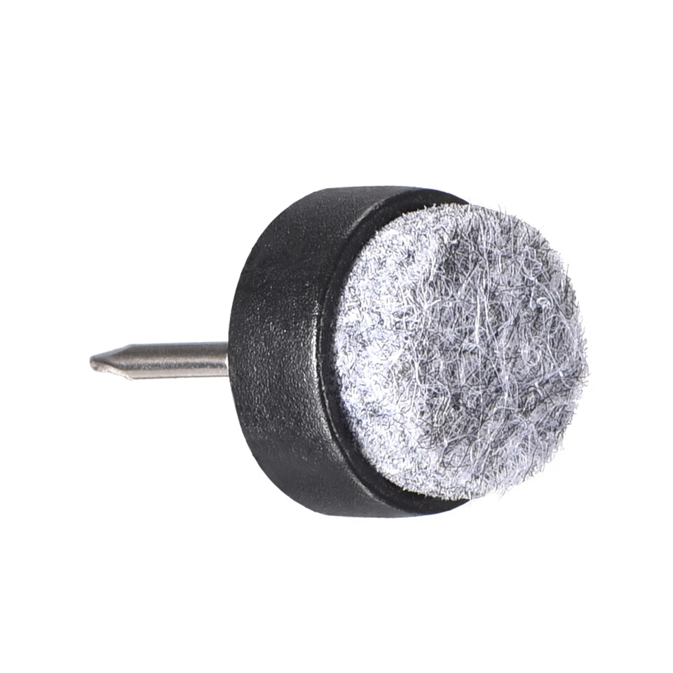 Almohadillas de fieltro para muebles con clavos protector de patas de mesa de silla deslizante 14 mm de diámetro negro 40 un. Foto 4 de 4