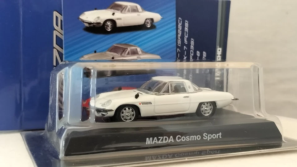 Coche modelo diecast blanco KYOSHO 1/64 Mazda Cosmo Sport Foto 2 de 4