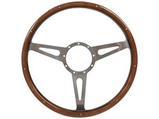 Vsw 15 Inch Walnut Steering Wheel 9 Bolt Deluxe Riveted Wood