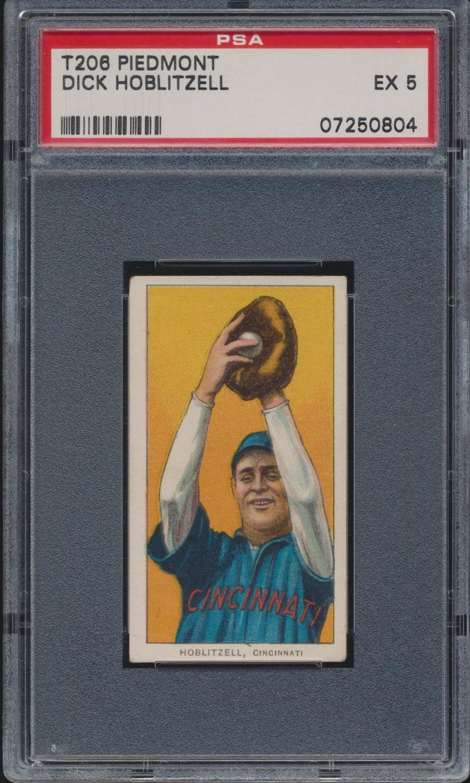 1910 T206 PIEDMONT 350 /25 - DICK HOBLITZELL - PSA 5 Excellent. Centered