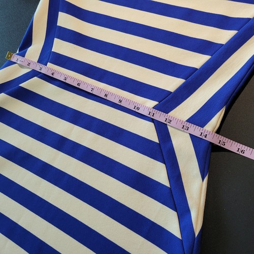 CREMIEUX Blue White Stripe Fit and Flare Dress SZ XS - Picture 9 of 10